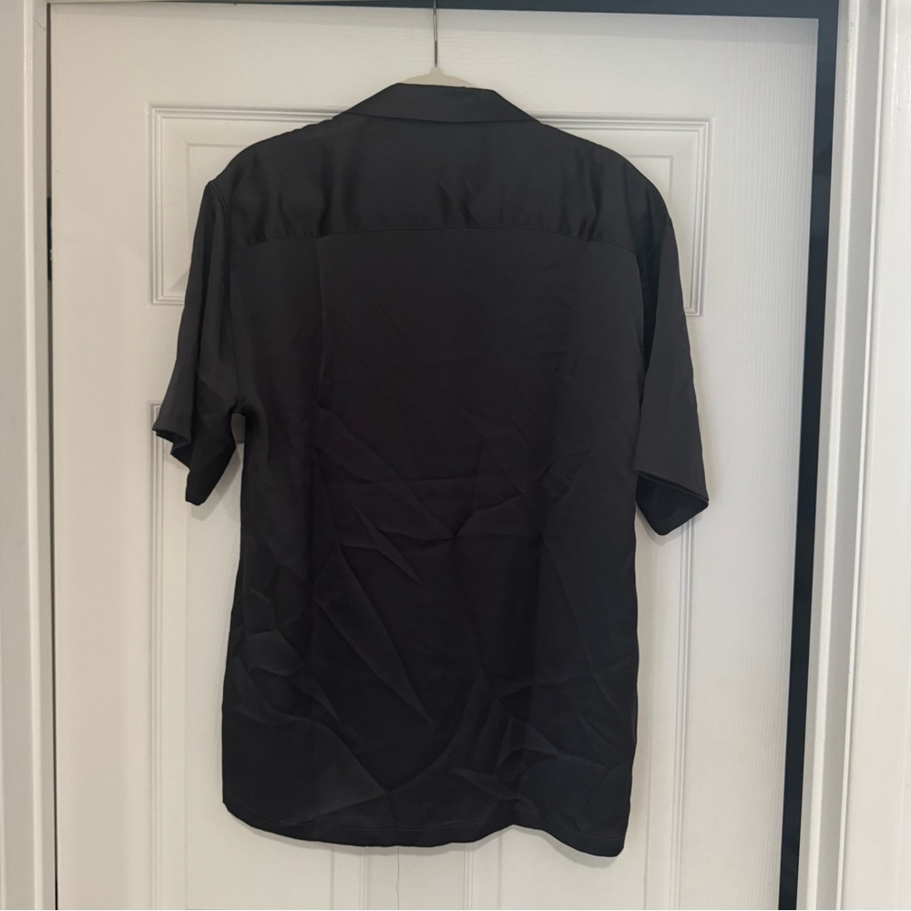 Abercrombie & Fitch Dark Gray Silk Shirt - M